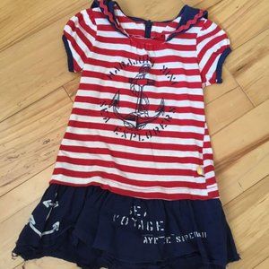 3/$20* Harajuku 3T red and white striped sailor dress, cute (see pic of back!)